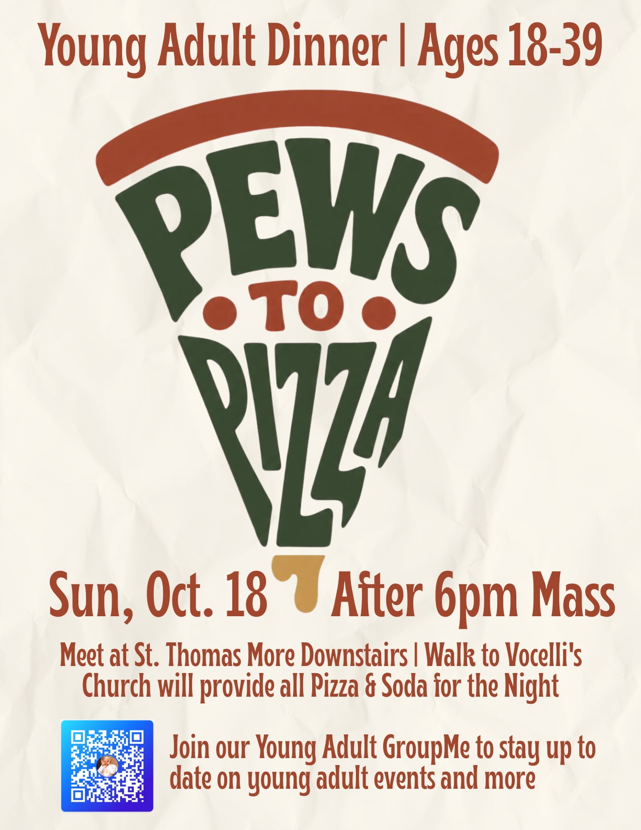 Pews to PIzza